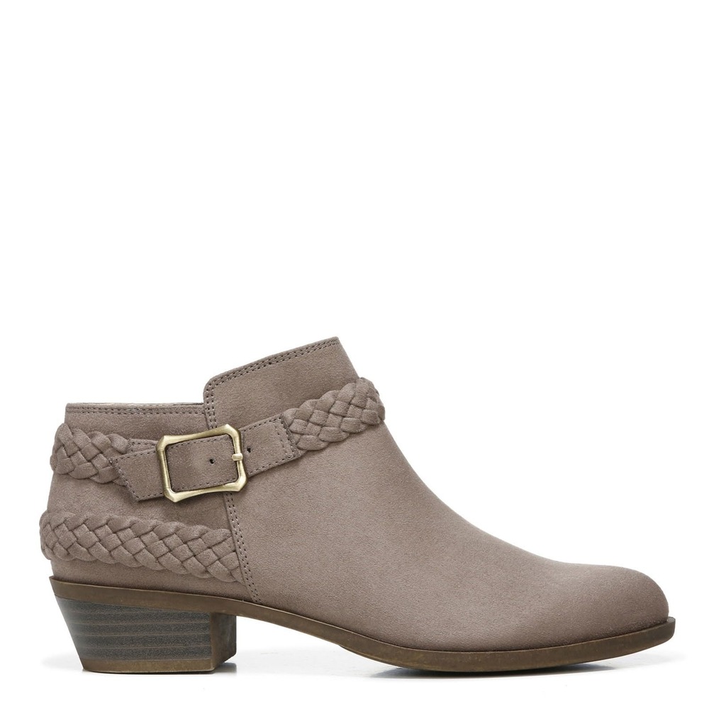LifeStride Adriana Taupe Braided Ankle Boots Memory Foam Size NWOT 11 M